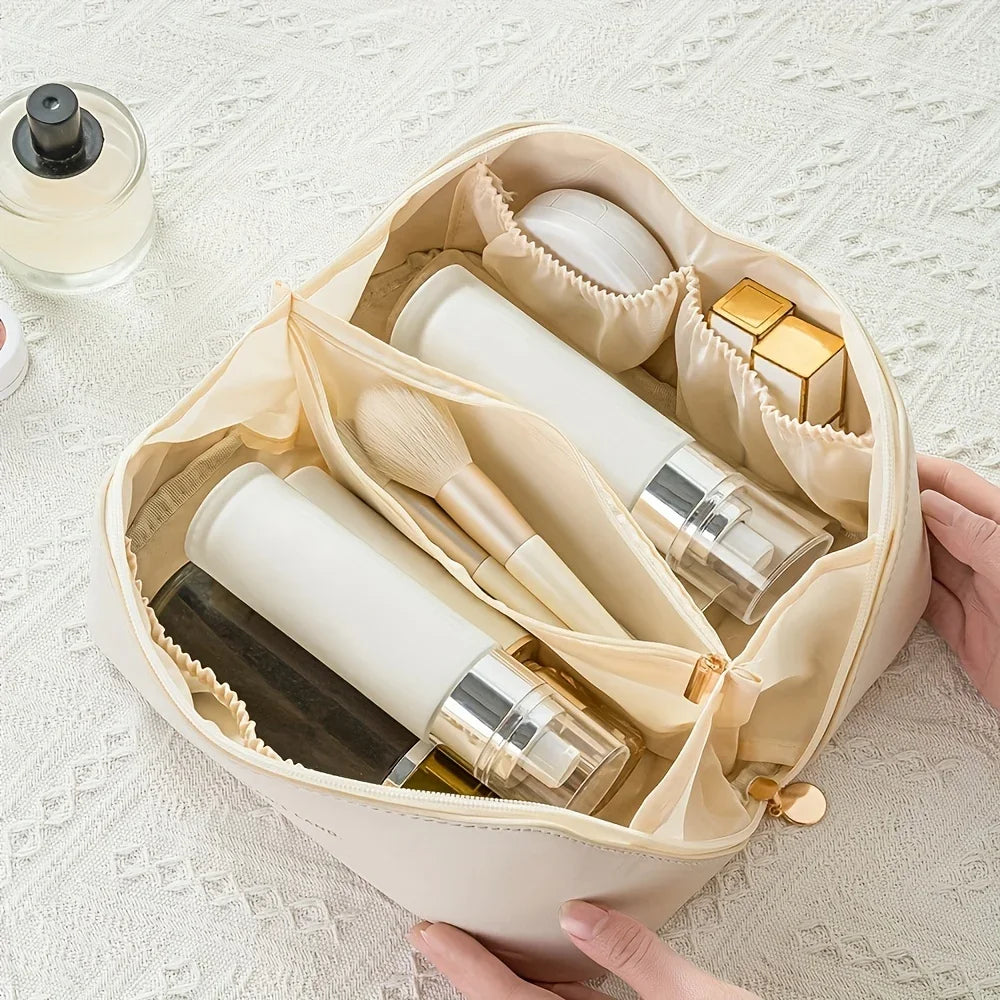 1pc Makeup Organizer Female Toiletry  Bag Make Up Case Storage Pouch Luxury Lady Box, Cosmetic Bag, Organizer Bag For Travel Zip