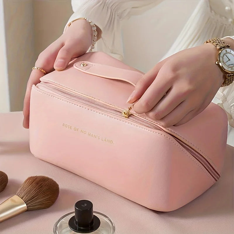 1pc Makeup Organizer Female Toiletry  Bag Make Up Case Storage Pouch Luxury Lady Box, Cosmetic Bag, Organizer Bag For Travel Zip